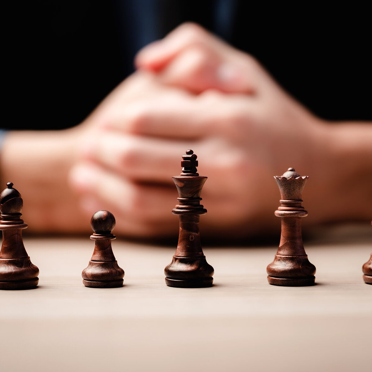 chess strategy for business leadership and team in success concept, game king leader
